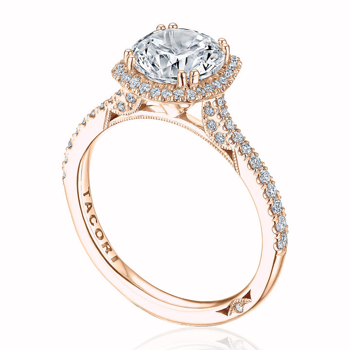 Round with Cushion Bloom Engagement Ring