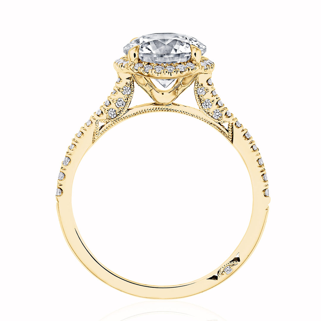 Round with Cushion Bloom Engagement Ring