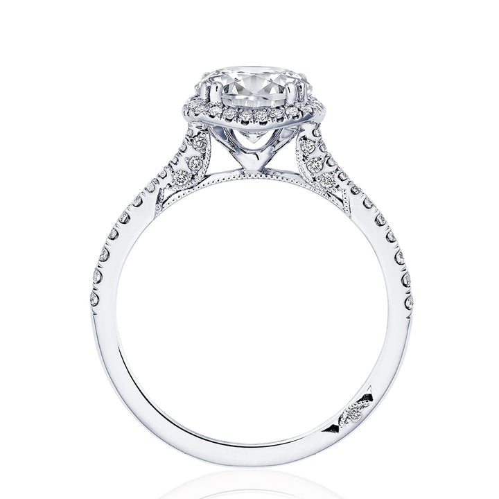 Princess with Cushion Bloom Engagement Ring