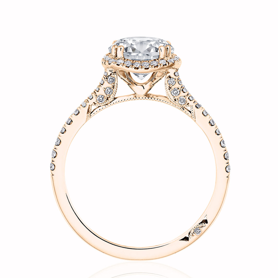 Princess with Cushion Bloom Engagement Ring