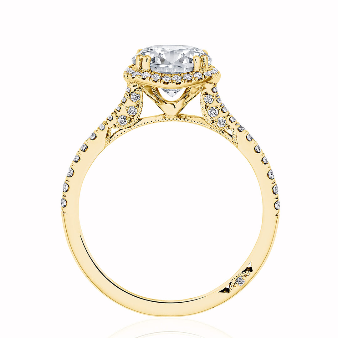 Princess with Cushion Bloom Engagement Ring