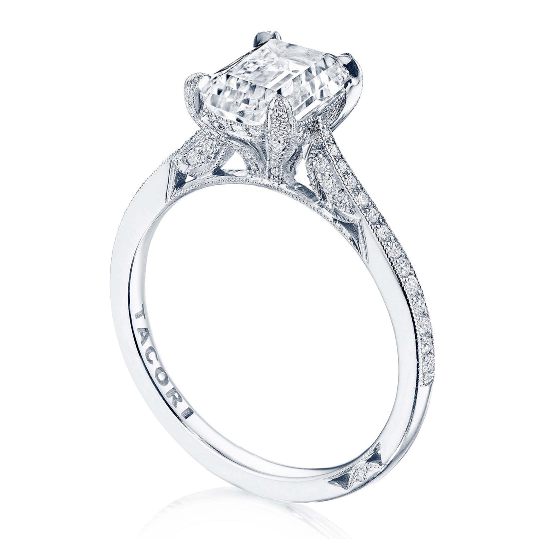 Emerald Solitaire Engagement Ring