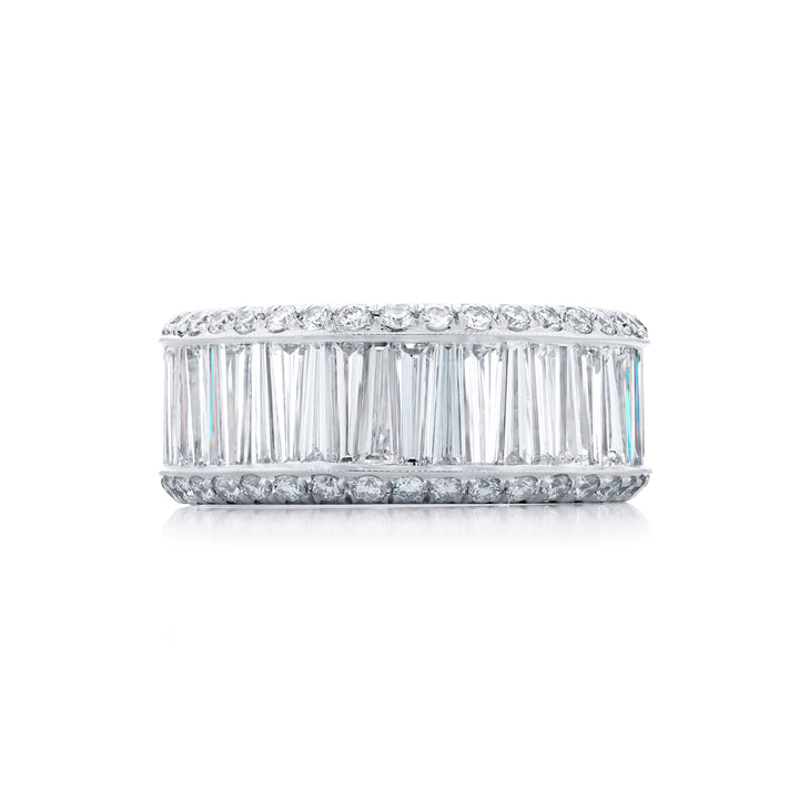 Platinum Tapered Baguette Diamond Channel Set Band