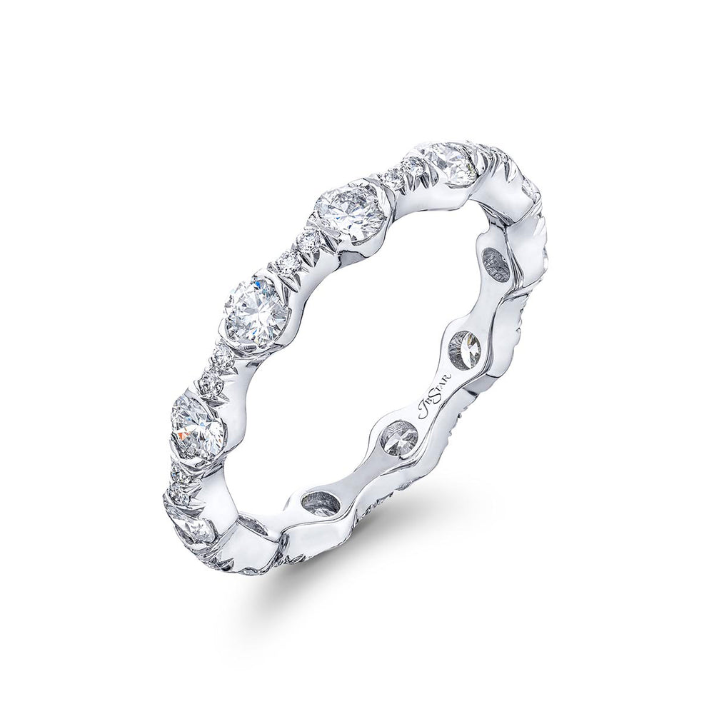 Diamond Eternity Band Round Diamonds Bezel Set 1.16 ctw.
