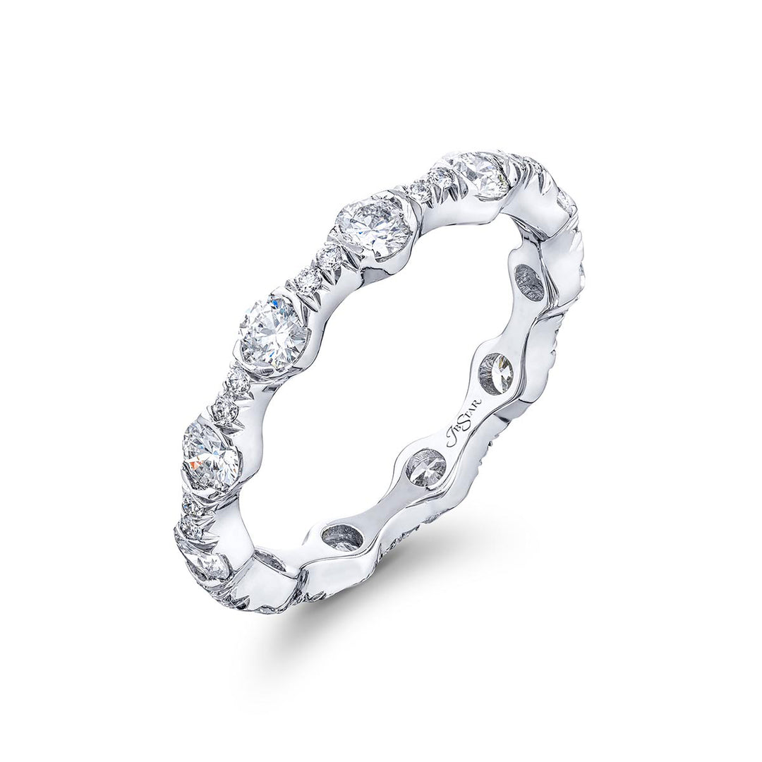 Diamond Eternity Band Round Diamonds Bezel Set 1.16 ctw.