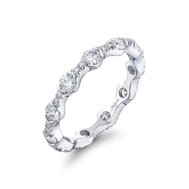 Diamond Eternity Band Round Diamonds Bezel Set 1.16 ctw.