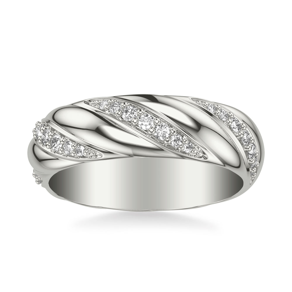 6mm Half Diamond Half Polished Twist Band