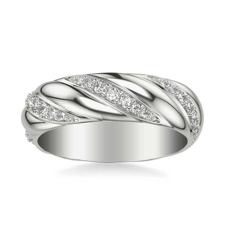 6mm Half Diamond Half Polished Twist Band