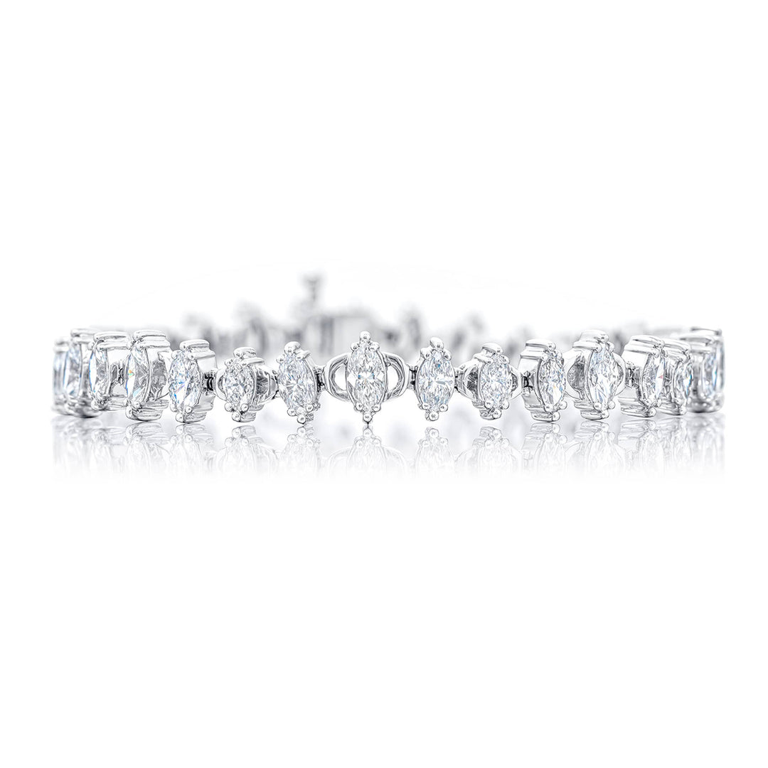 Platinum Marquise Diamond Bracelet