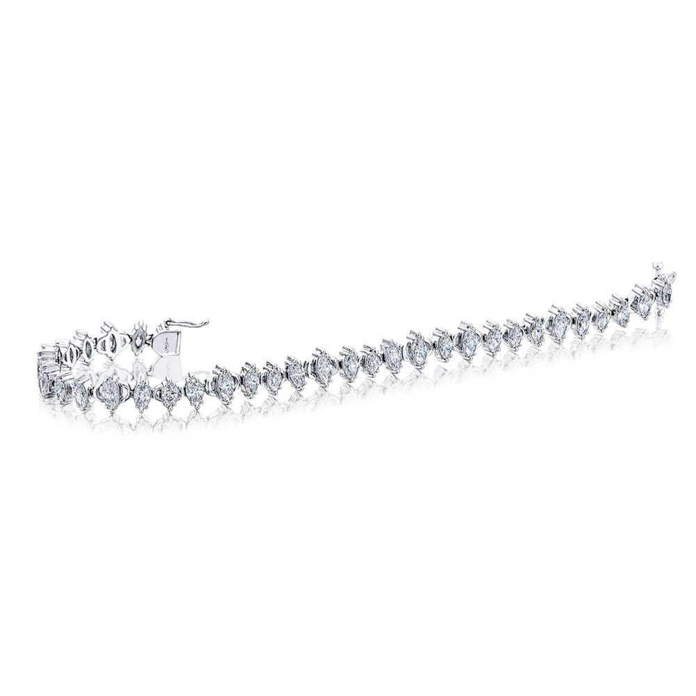 Platinum Marquise Diamond Bracelet