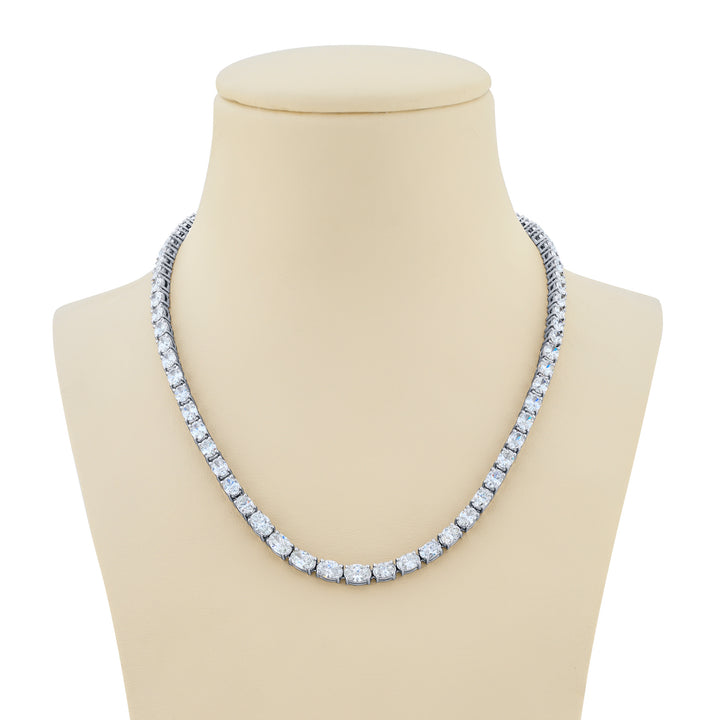 Platinum Oval Diamond Necklace