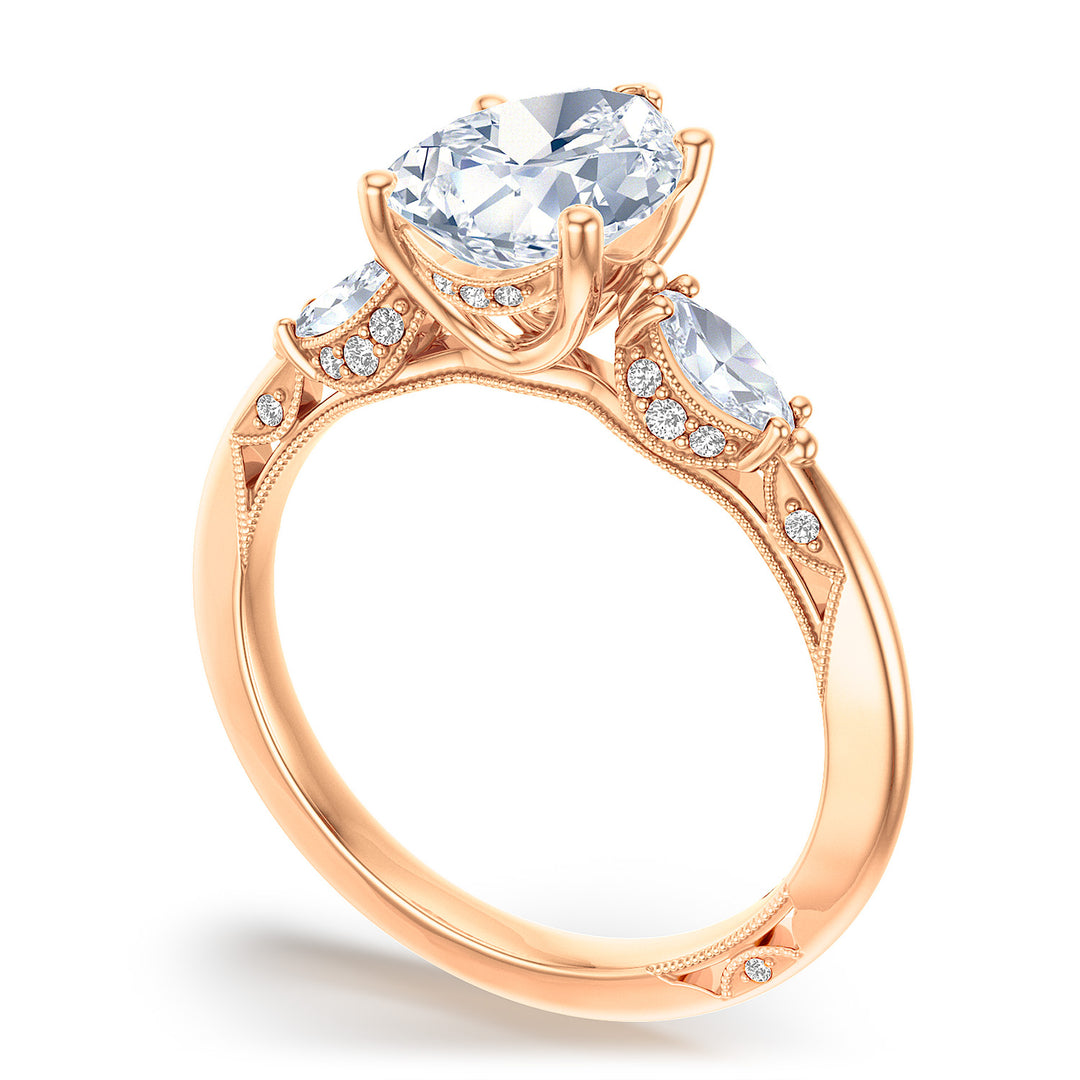 Pear 3-Stone Engagement Ring