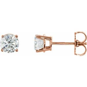 Lab Grown Diamond Stud Earrings - 4 Carat Total Weight
