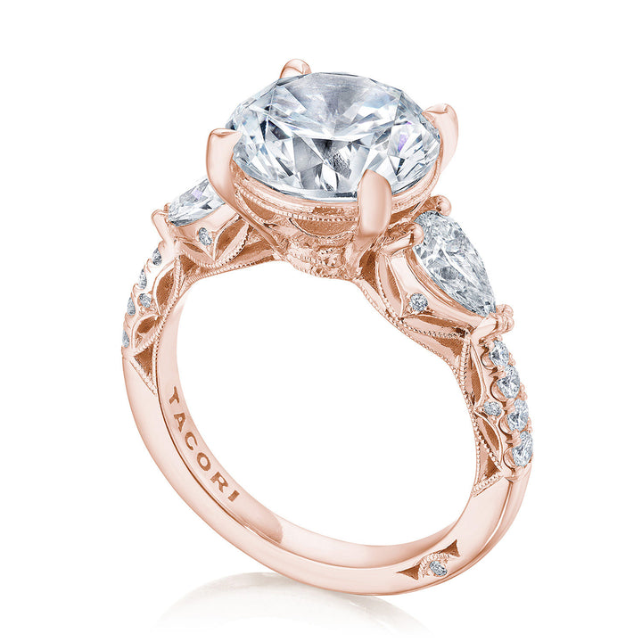 Round 3-Stone Engagement Ring