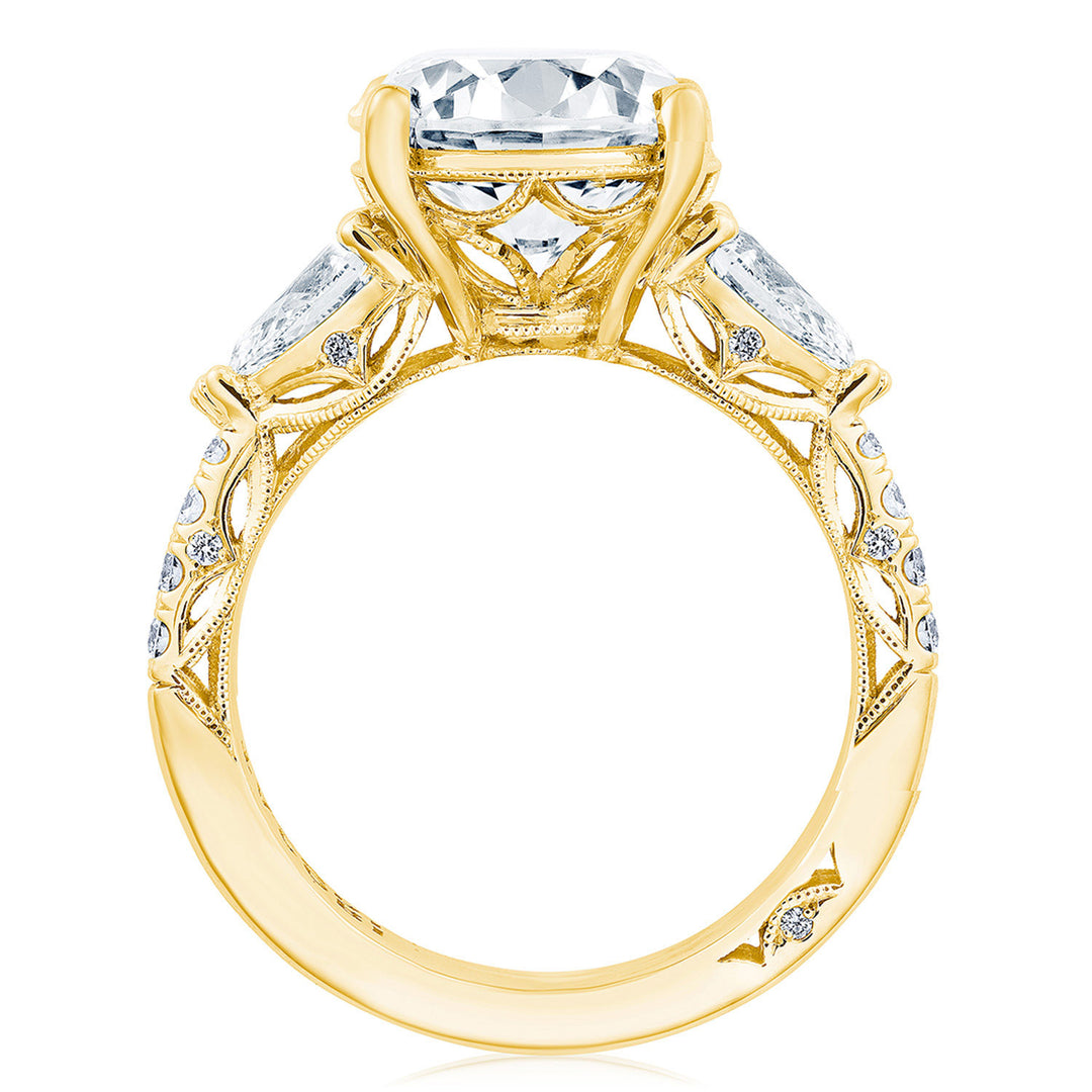 Round 3-Stone Engagement Ring