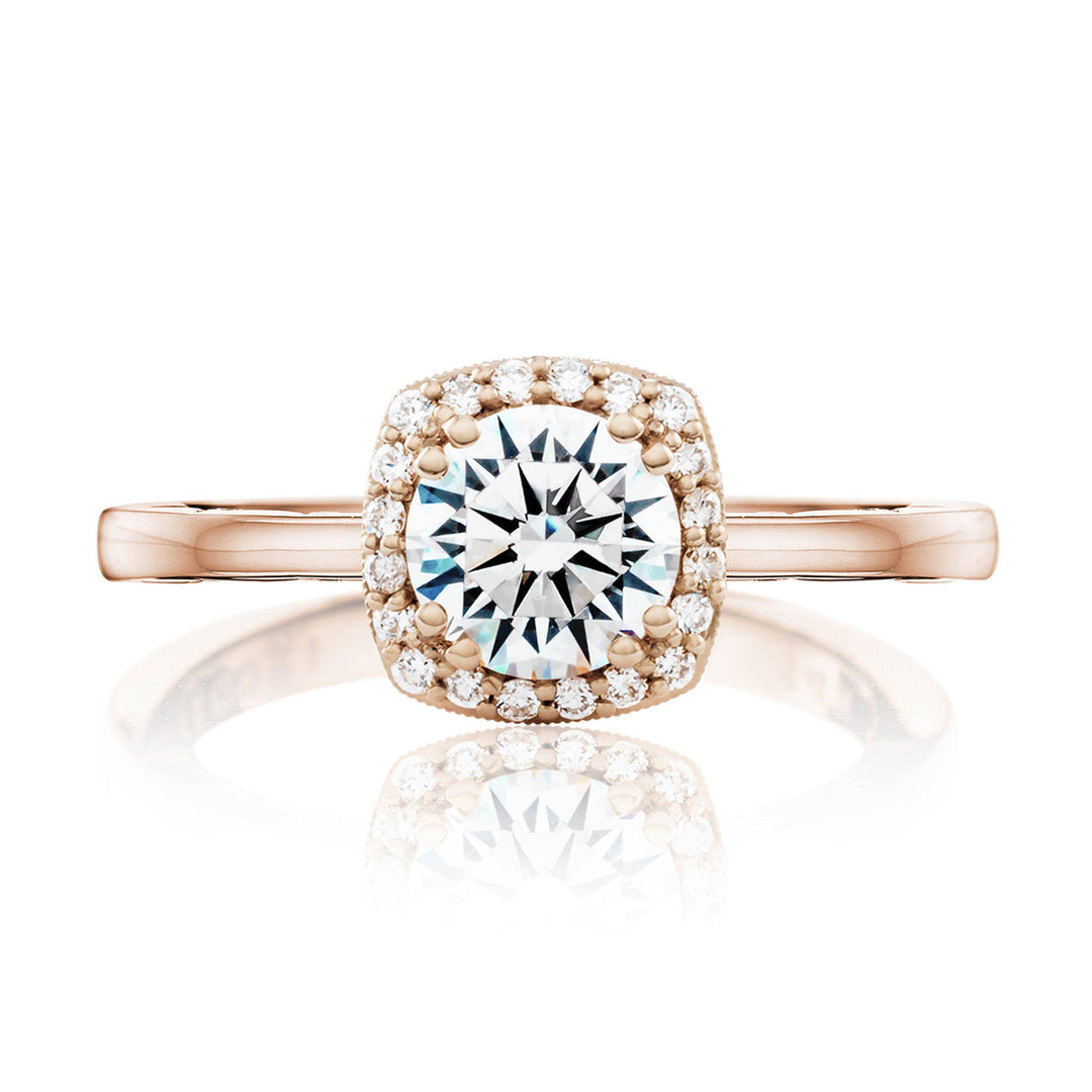 Round with Cushion Bloom Engagement Ring