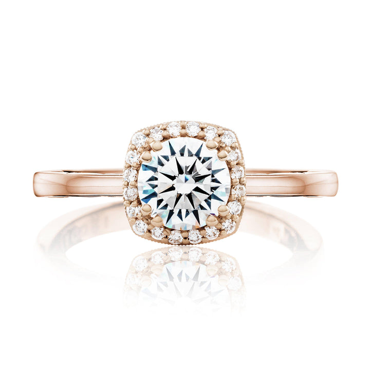 Round with Cushion Bloom Engagement Ring