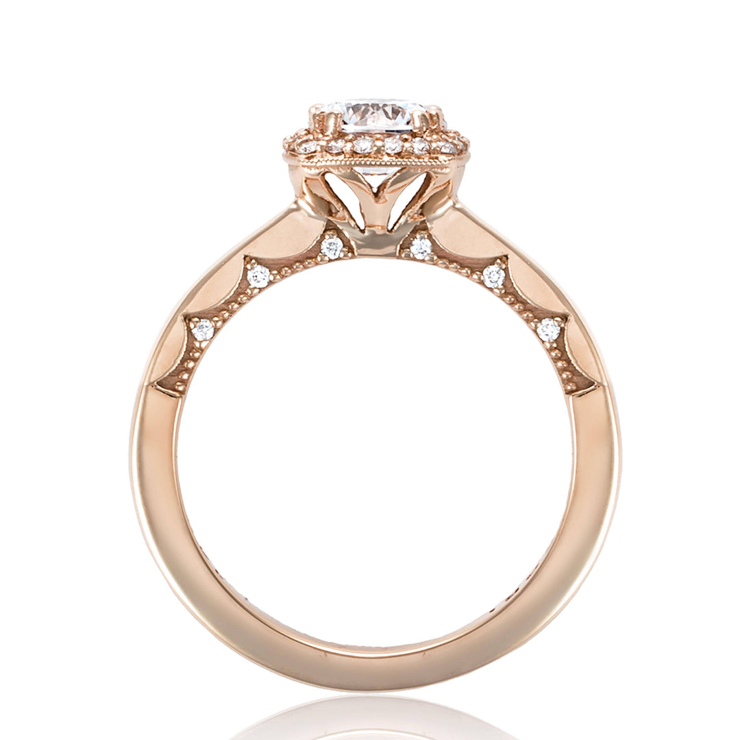 Round with Cushion Bloom Engagement Ring