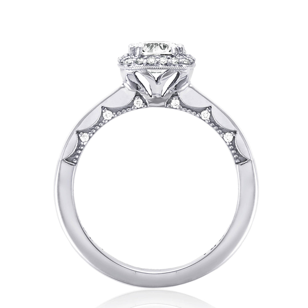 Round with Cushion Bloom Engagement Ring