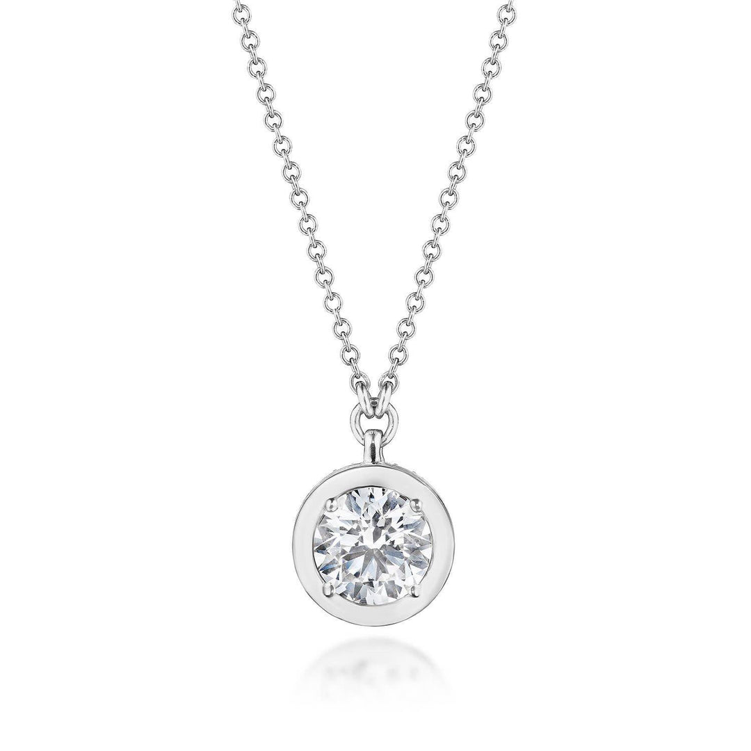 Round Cut Diamond Necklace