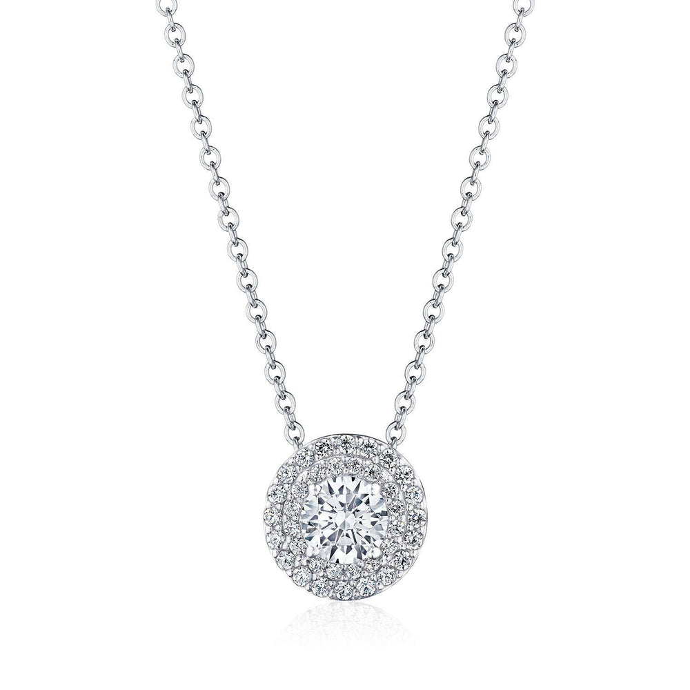 17"" Double Bloom Diamond Necklace