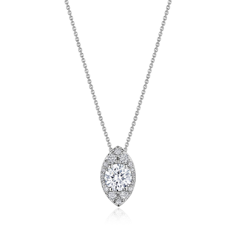 17"" Vertical Marquise Bloom Diamond Necklace