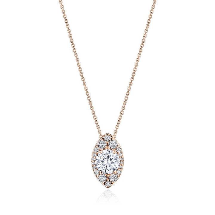17"" Vertical Marquise Bloom Diamond Necklace