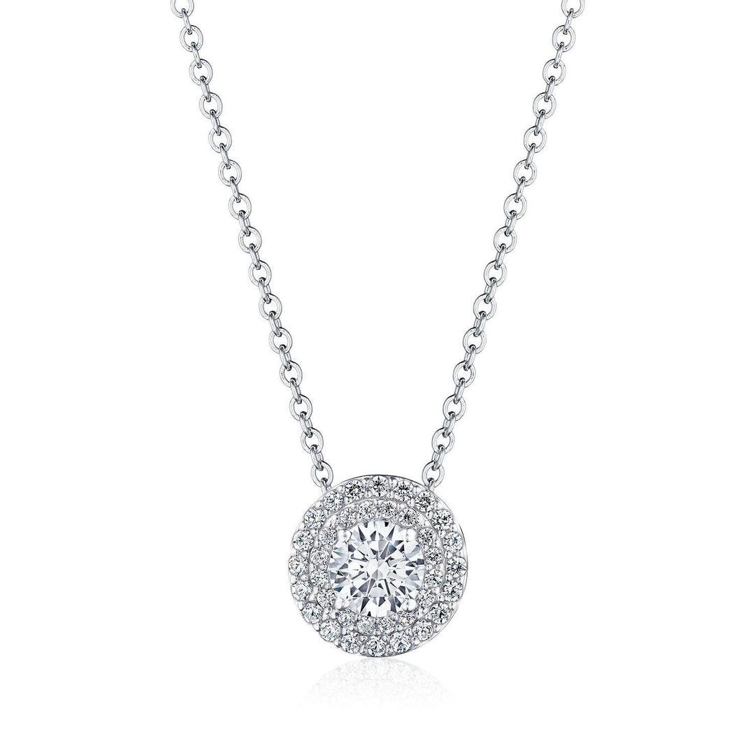 17"" Double Bloom Diamond Necklace