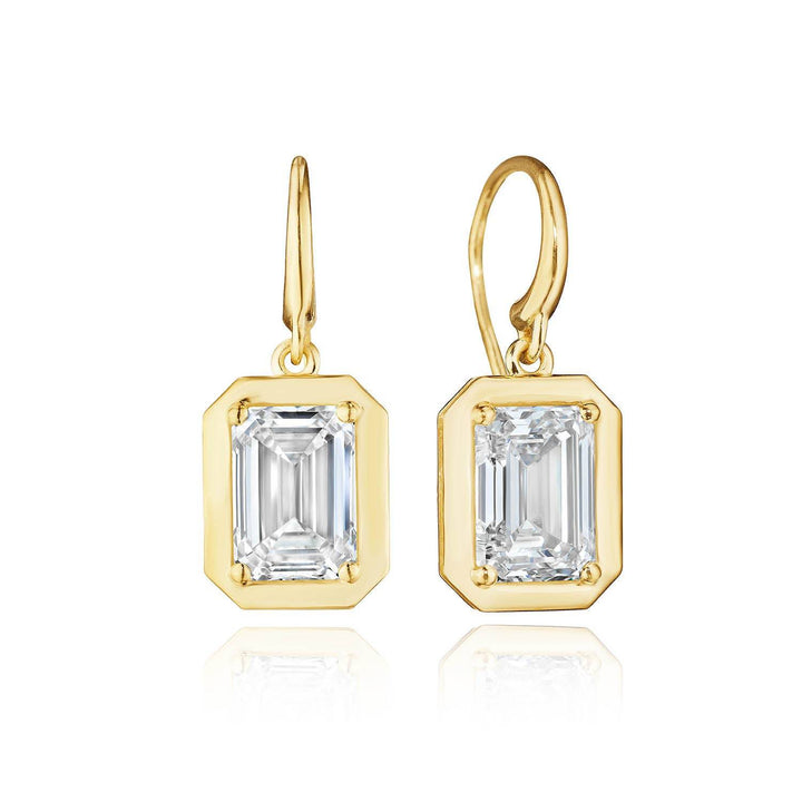 Emerald Diamond French Wire Earring
