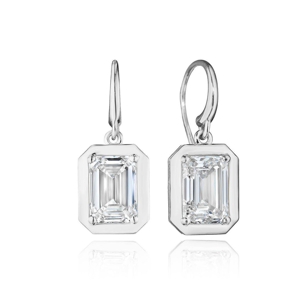 Emerald Diamond French Wire Earring