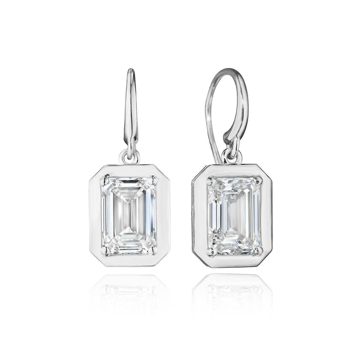 Emerald Diamond French Wire Earring