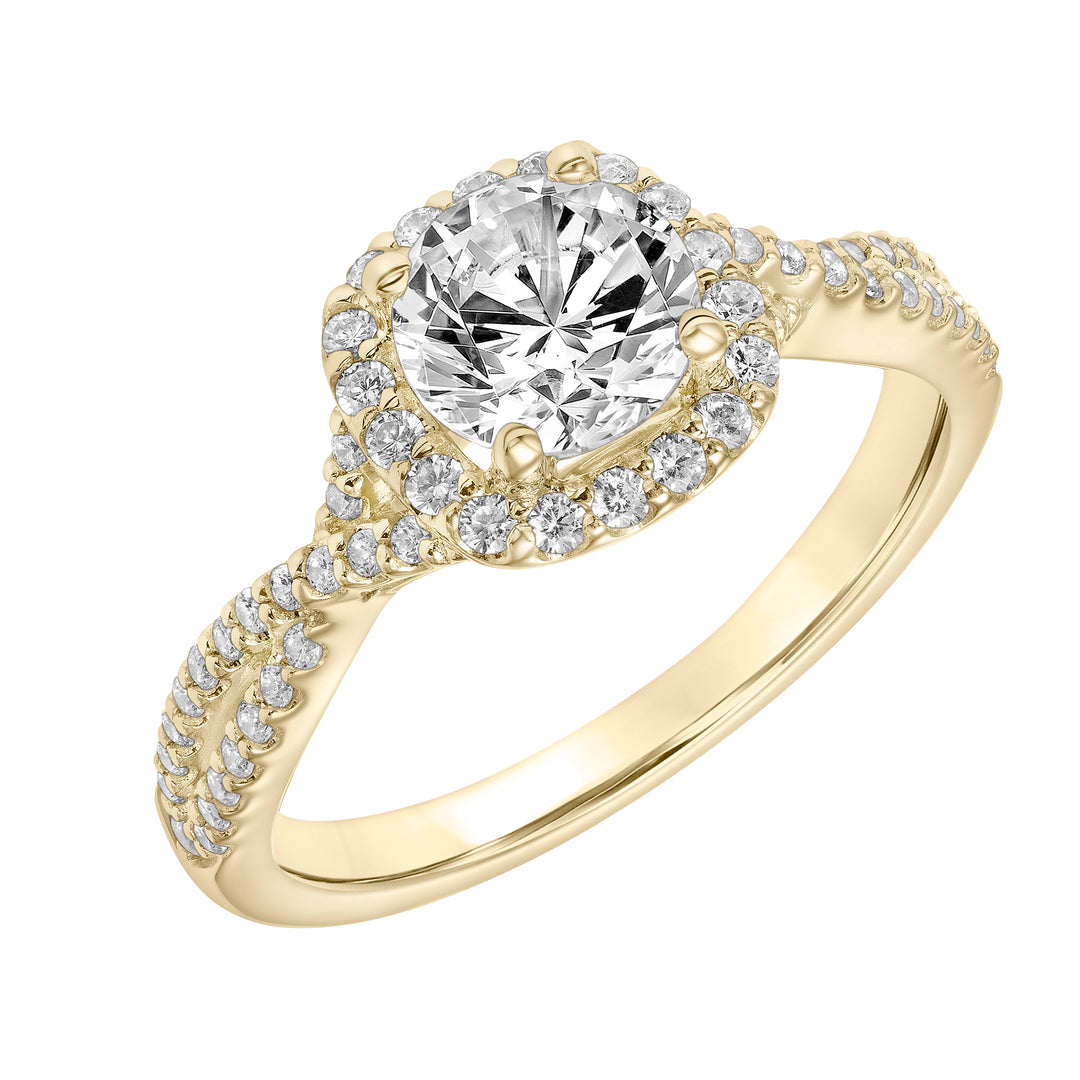 Contemporary Complete Love Engagement Ring.  Center Stone is not included.
