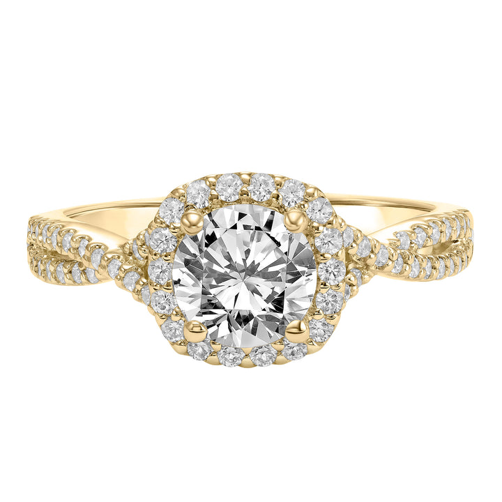 Contemporary Complete Love Engagement Ring.  Center Stone is not included.