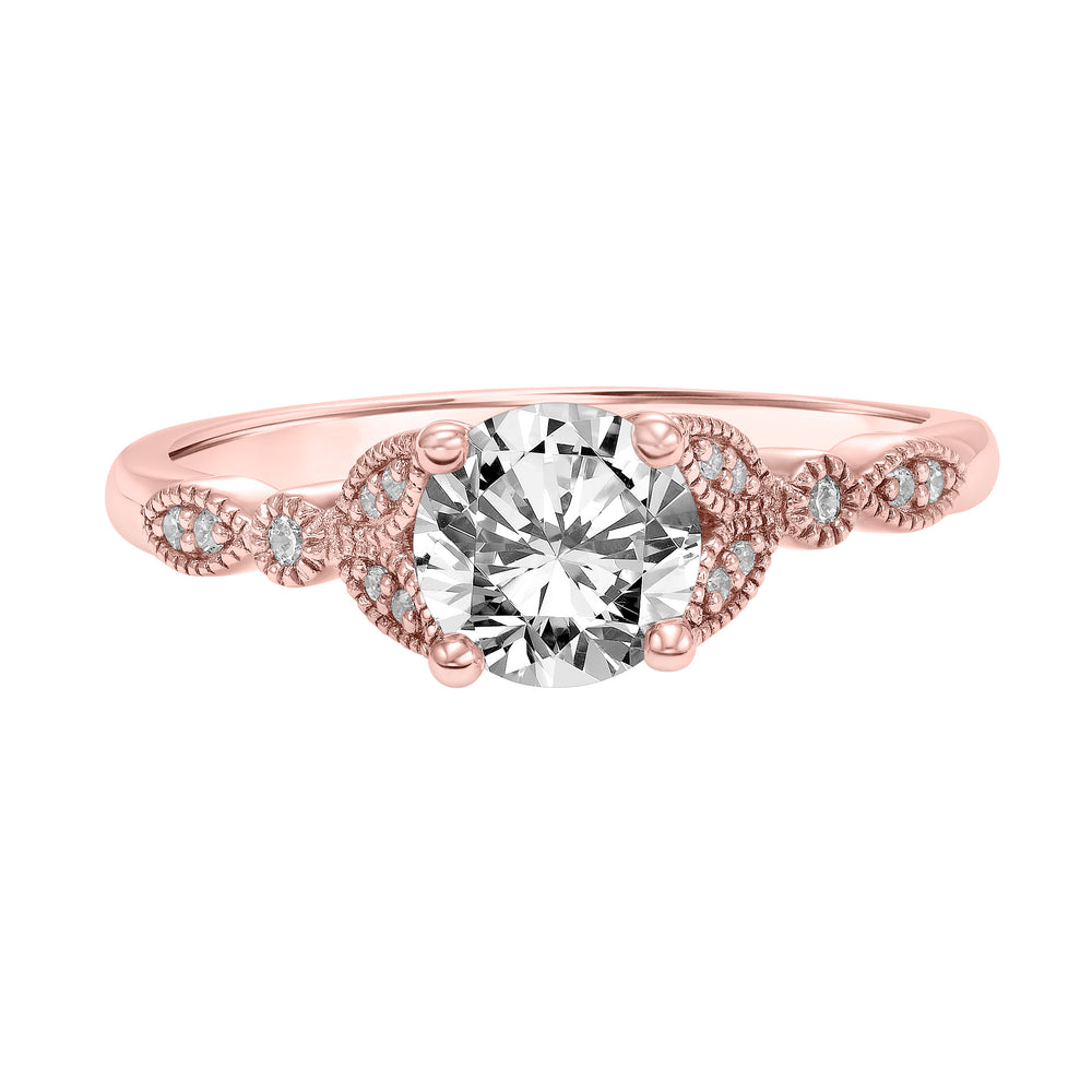 Contemporary Complete Love Engagement Ring.  Center Stone is not included.