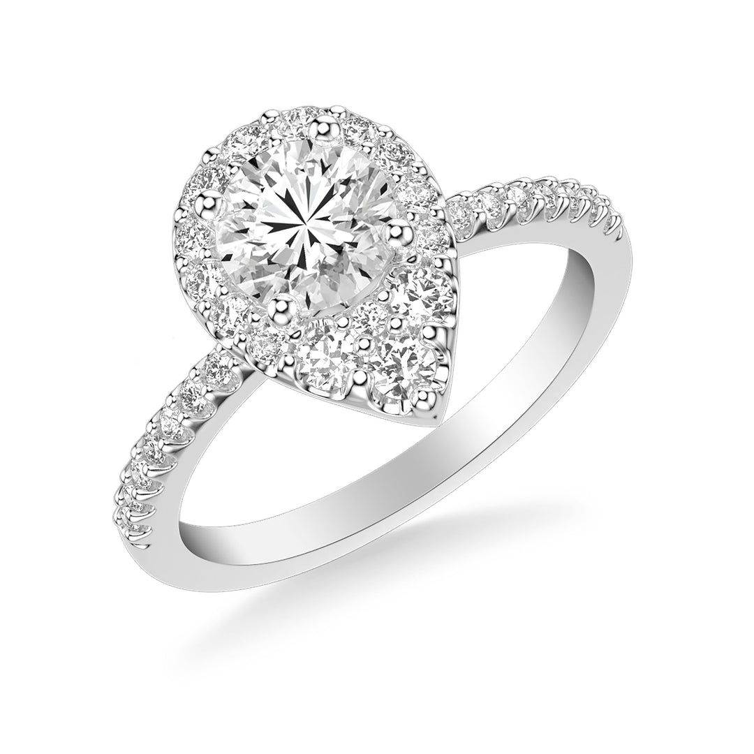 Contemporary Halo Engagement Ring.  Center Stone is not included.