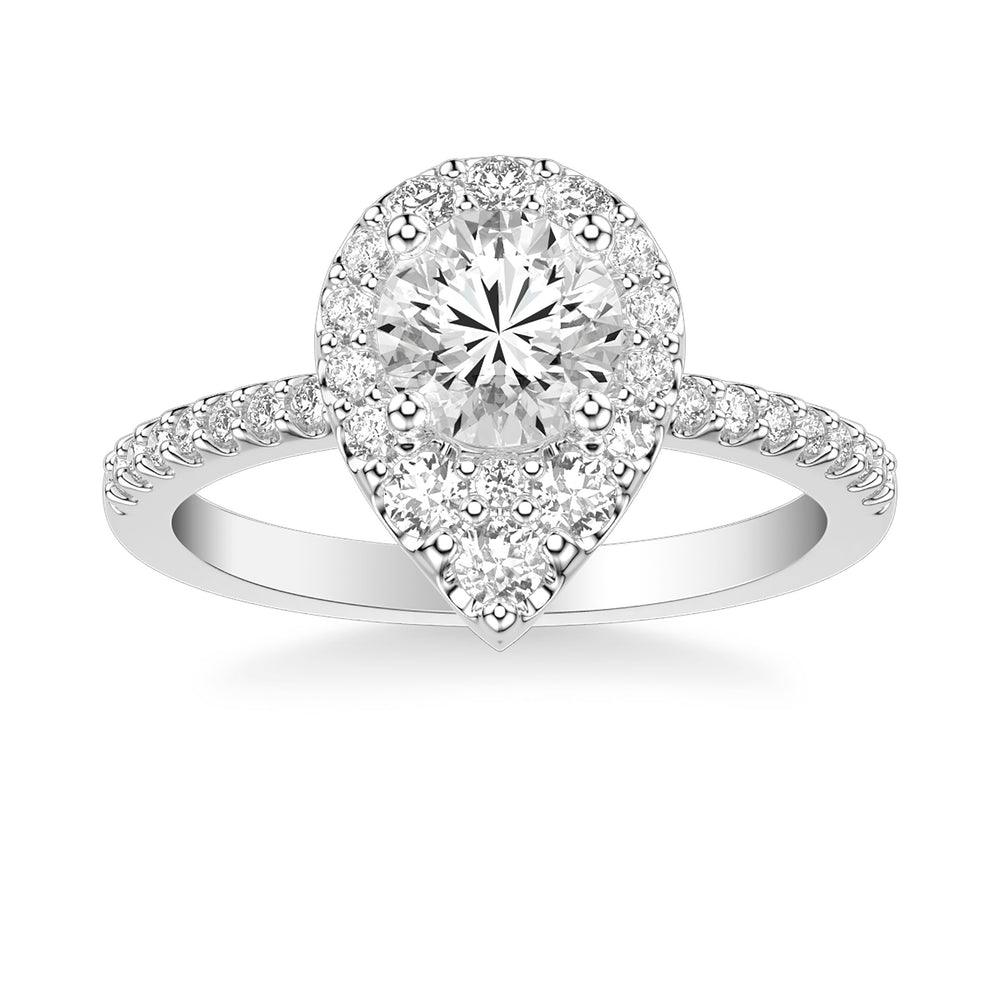 Contemporary Halo Engagement Ring.  Center Stone is not included.