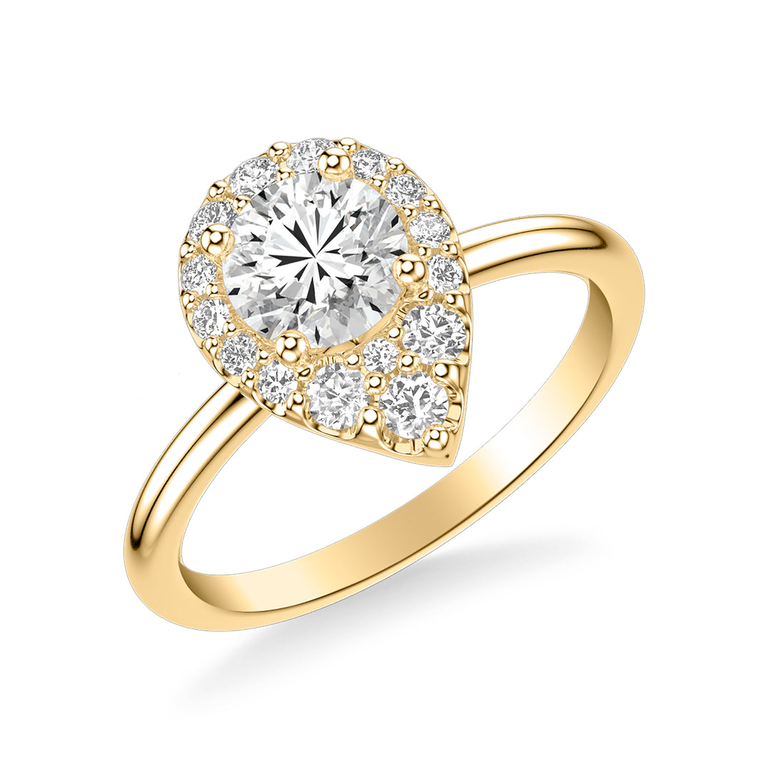 Contemporary Halo Engagement Ring.  Center Stone is not included.