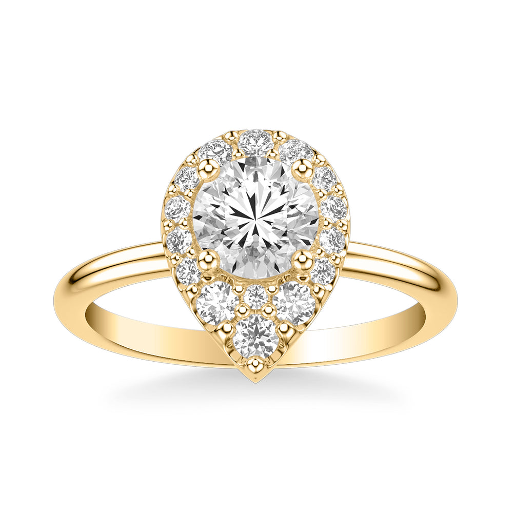 Contemporary Halo Engagement Ring.  Center Stone is not included.