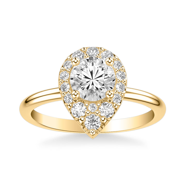 Contemporary Halo Engagement Ring.  Center Stone is not included.