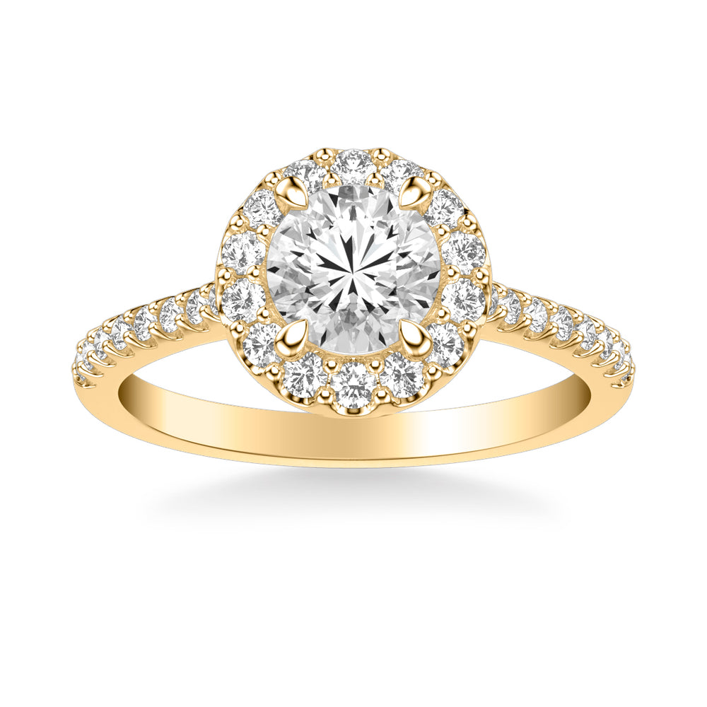 Classic Halo Engagement Ring.  Center Stone is not included.