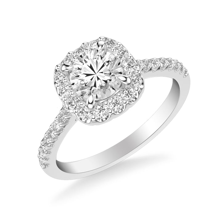 Classic Halo Engagement Ring.  Center Stone is not included.