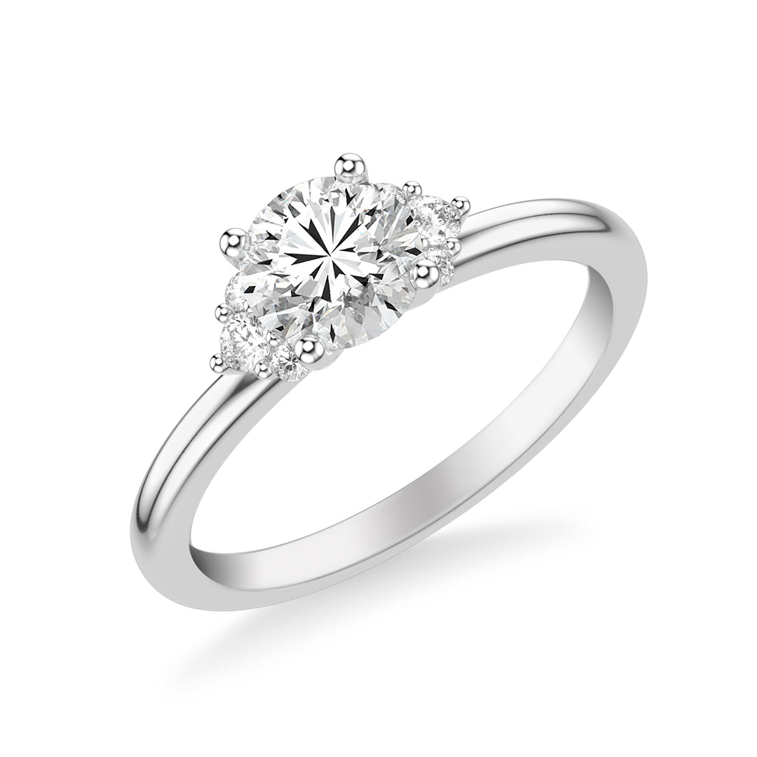 Classic Engagement Ring.  Center Stone is not included.