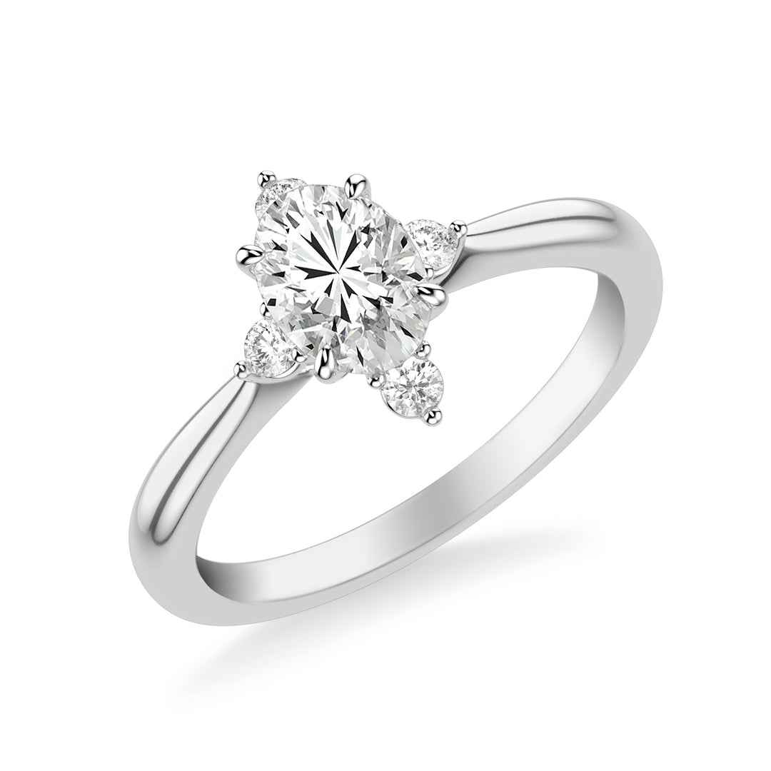 Contemporary Halo Engagement Ring.  Center Stone is not included.