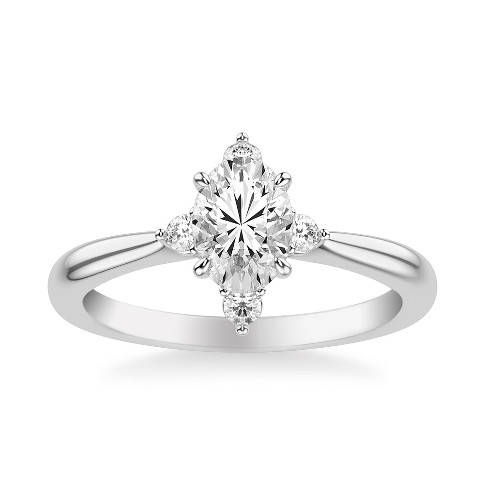 Contemporary Halo Engagement Ring.  Center Stone is not included.