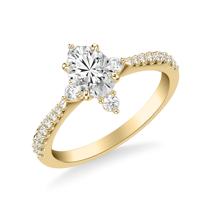 Contemporary Halo Engagement Ring.  Center Stone is not included.