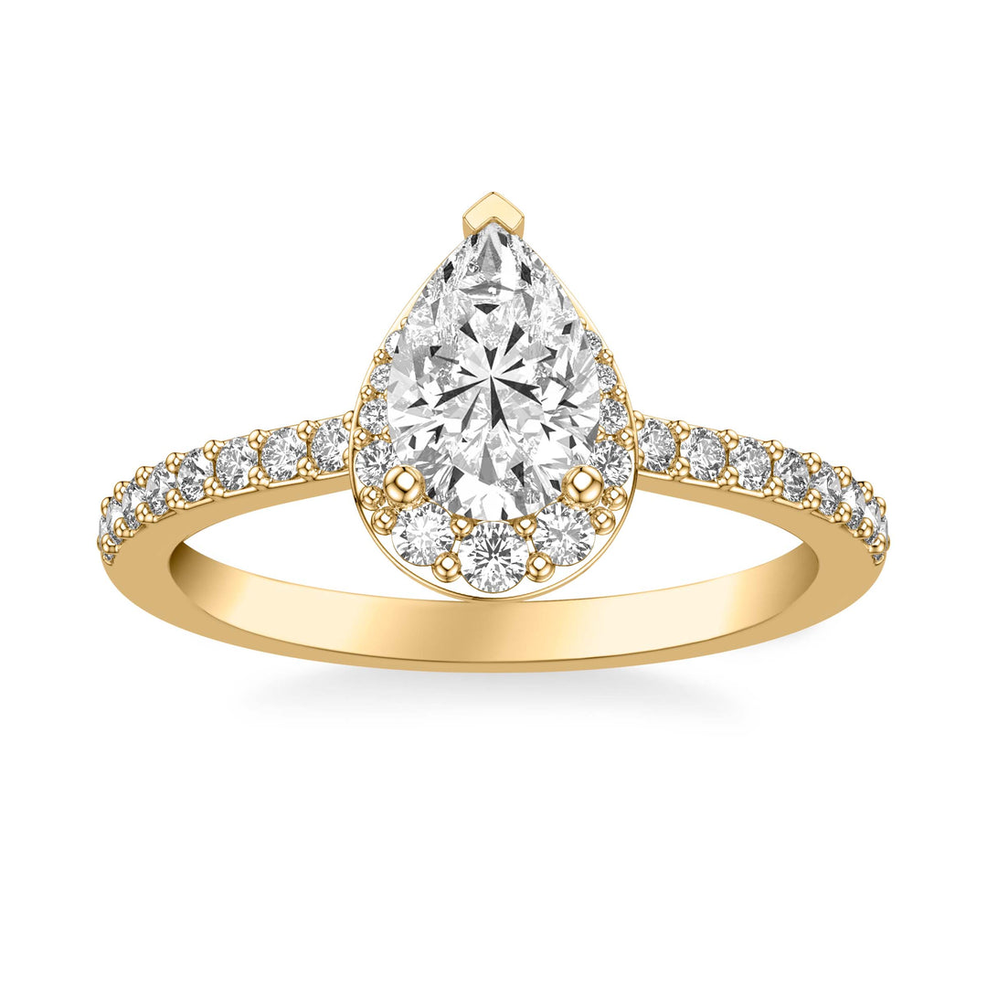 Contemporary Halo Diamond Engagement Ring.  Center Stone is not included.