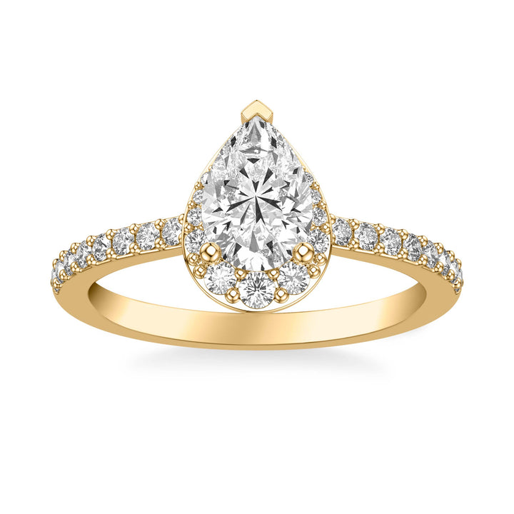 Contemporary Halo Diamond Engagement Ring.  Center Stone is not included.