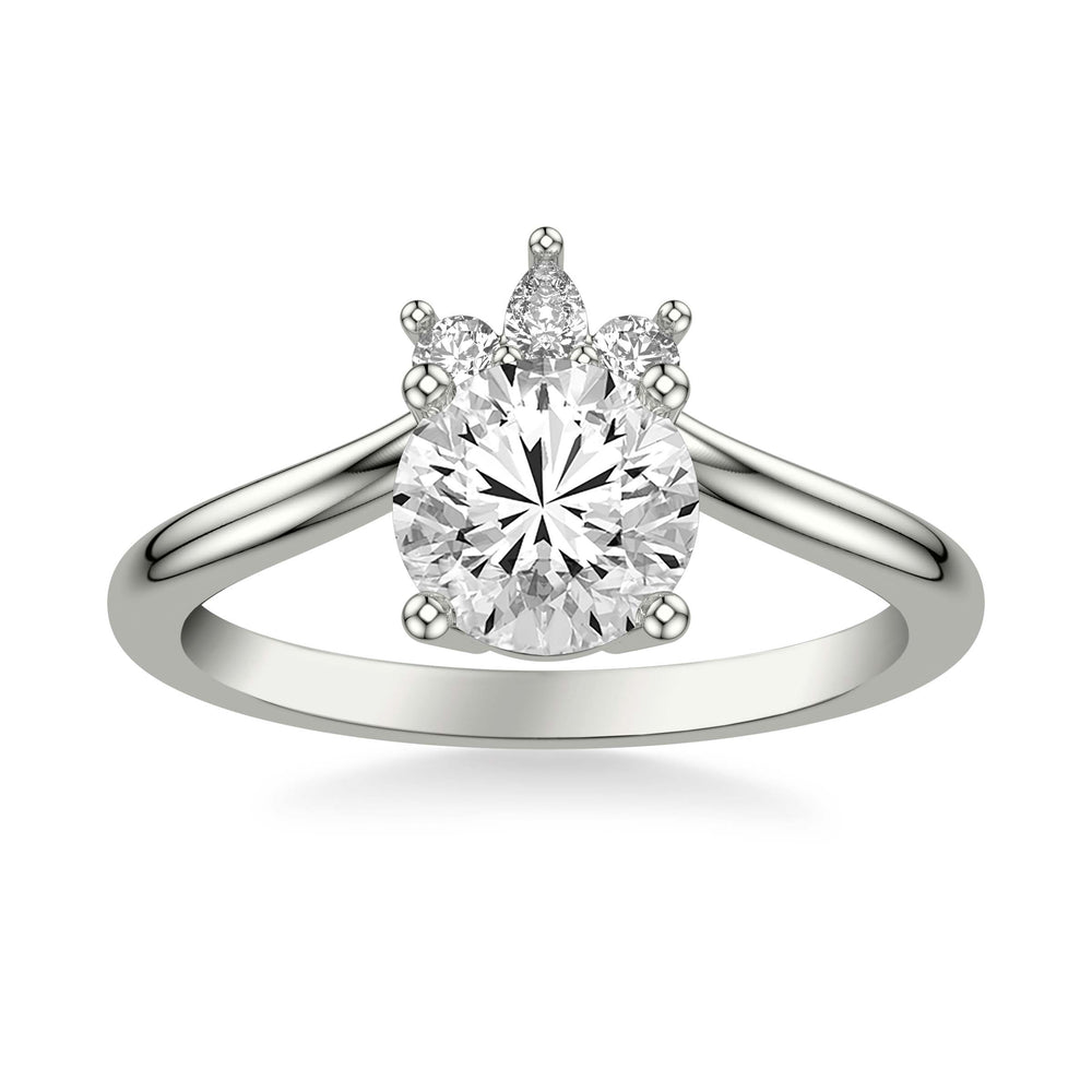 Contemporary Diamond Engagement Ring.  Center Stone is not included.