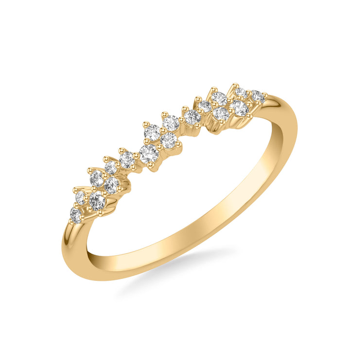 Contemporary Wedding Band with Scattered Diamond Accents