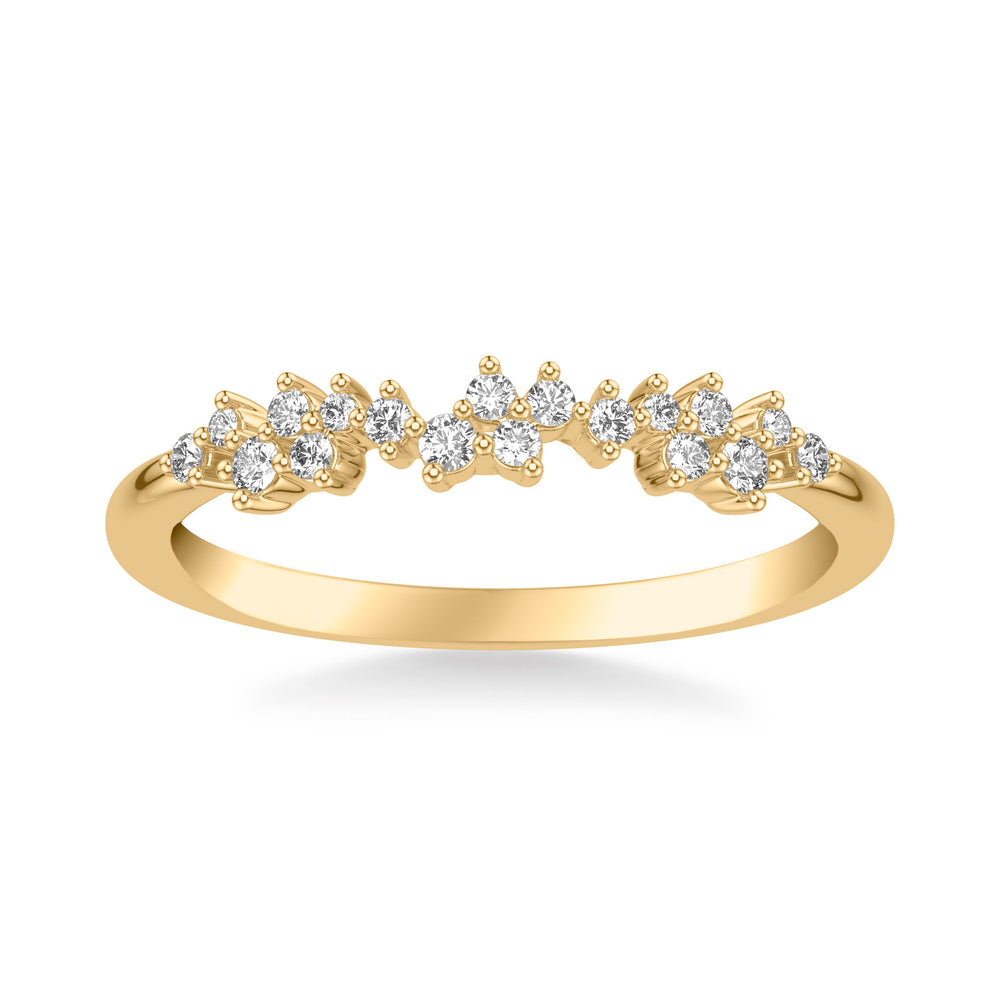Contemporary Wedding Band with Scattered Diamond Accents